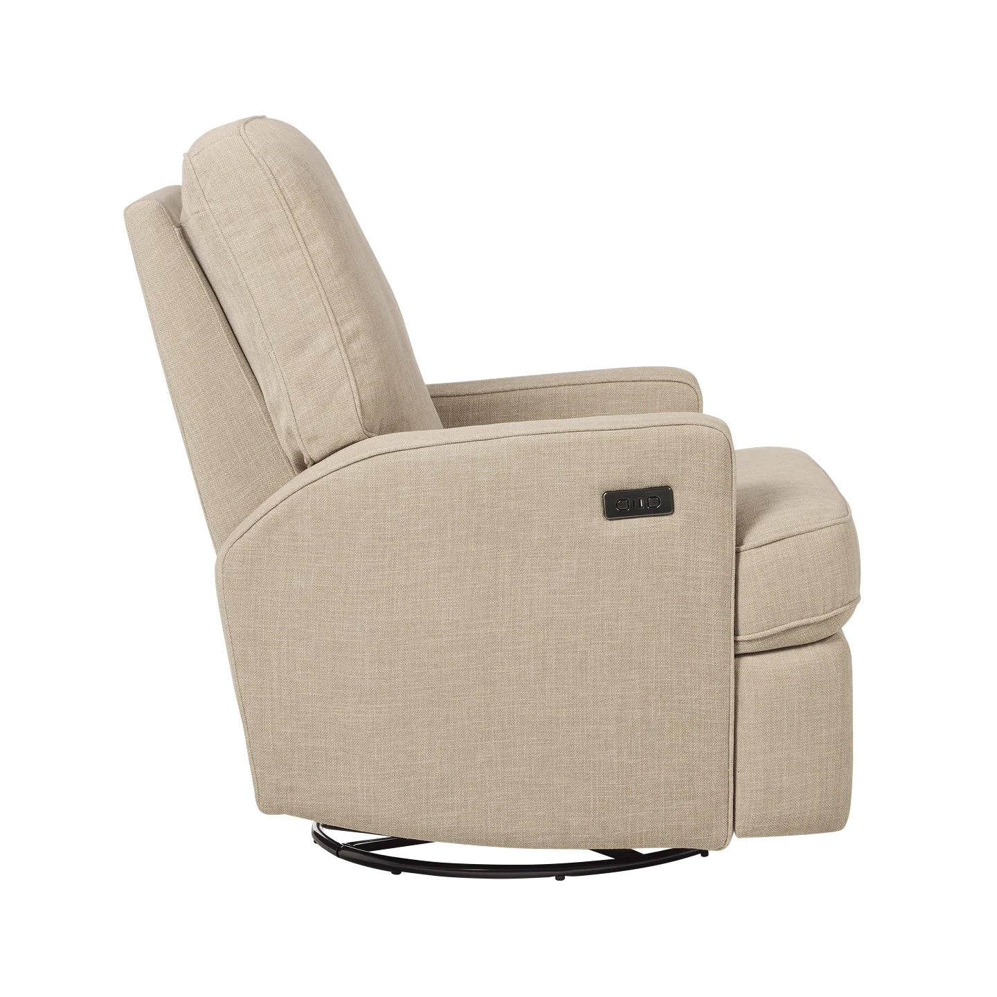 Quinn Electric Recliner Glider Chair with USB in Latté - Image 8