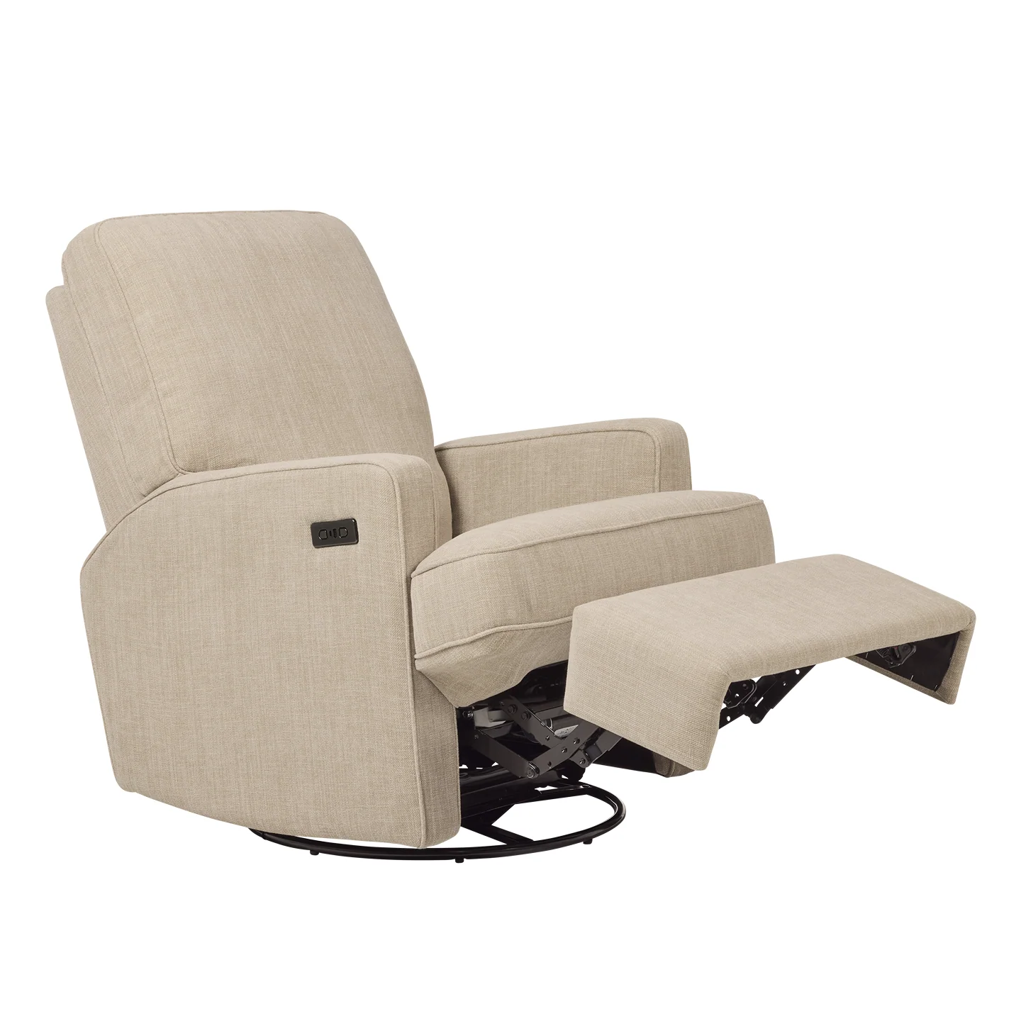 Quinn Electric Recliner Glider Chair with USB in Latté - Image 9