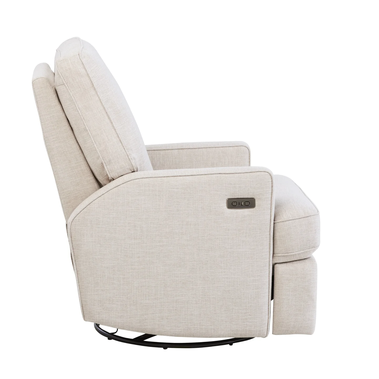 Quinn Electric Recliner Glider Chair with USB in Eggshell - Image 8