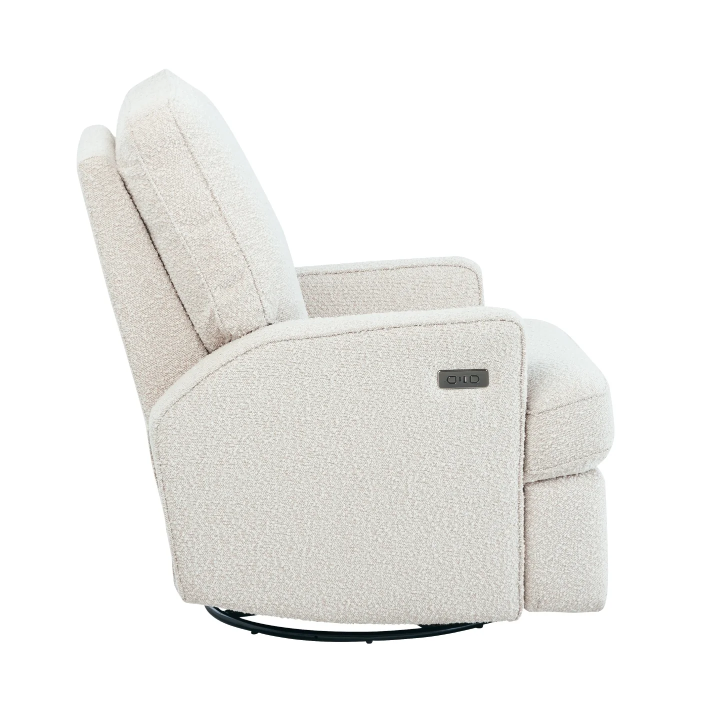Quinn Electric Recliner Glider Chair with USB in Vanilla Bouclé - Image 8