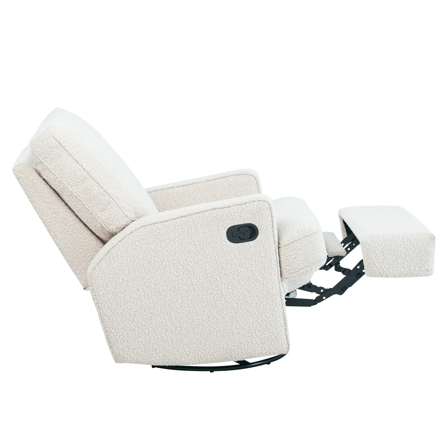 Quinn Recliner Glider Nursery Chair in Vanilla Bouclé - Image 10