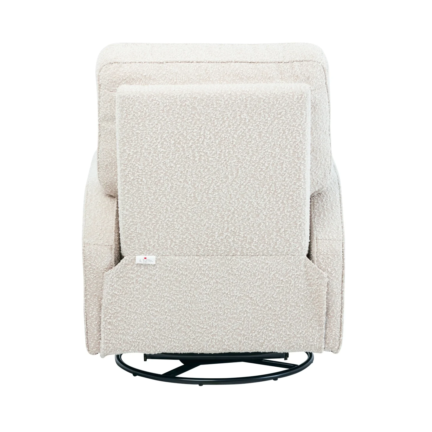 Quinn Recliner Glider Nursery Chair in Vanilla Bouclé - Image 12
