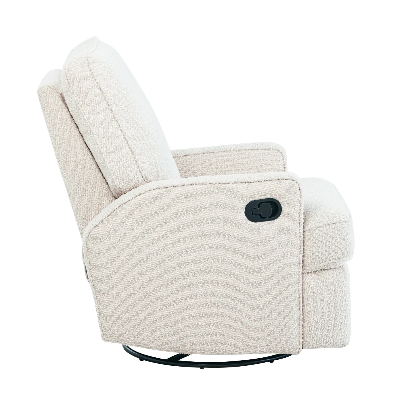Quinn Recliner Glider Nursery Chair in Vanilla Bouclé - Image 8