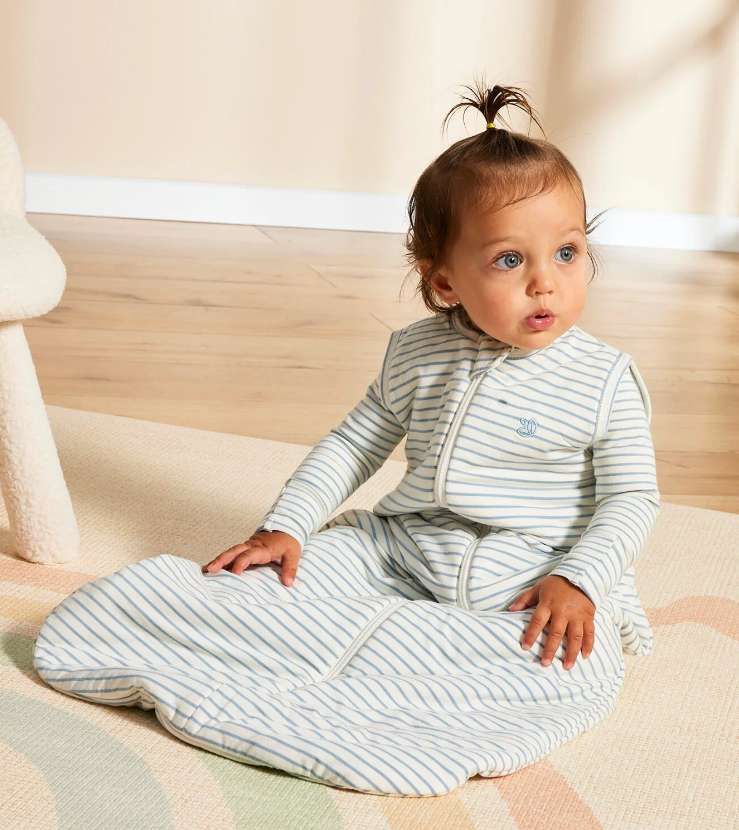 Sleeping Bag in Dusk Blue Stripe | 1.0 TOG