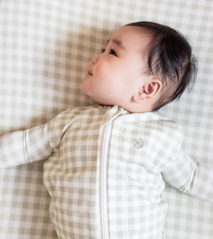 Swaddle Sleeping Bag in Gumleaf Gingham | 0.5 TOG - Image 4