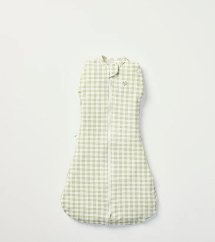 Swaddle Sleeping Bag in Gumleaf Gingham | 0.5 TOG - Image 6