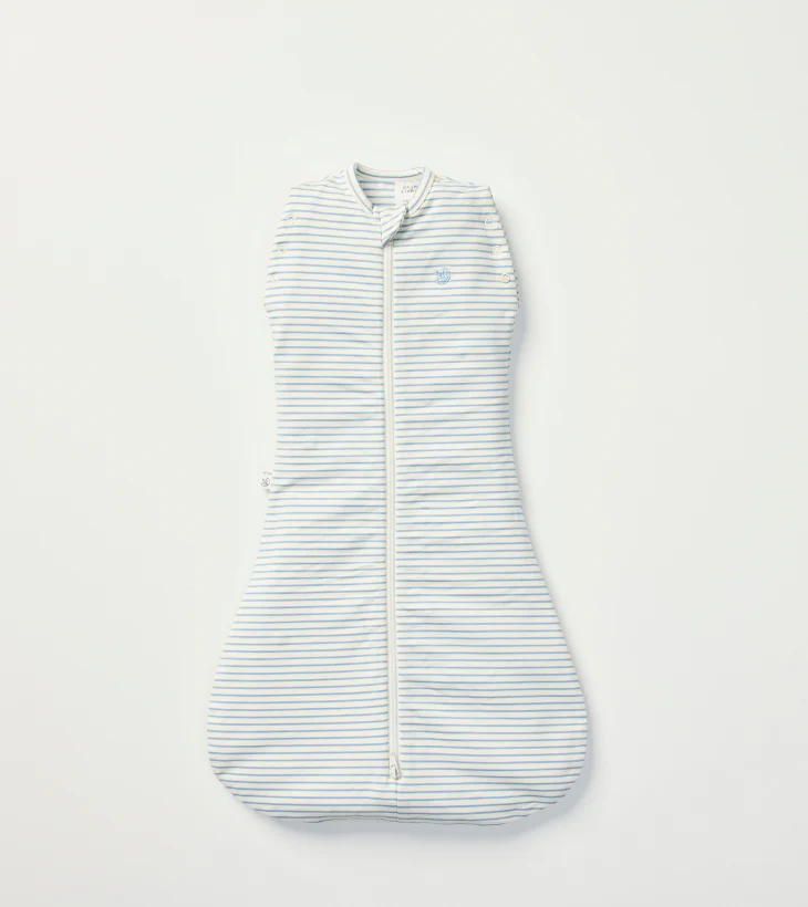 Swaddle Sleeping Bag in Dusk Blue Stripe | 1.0 TOG - Image 3