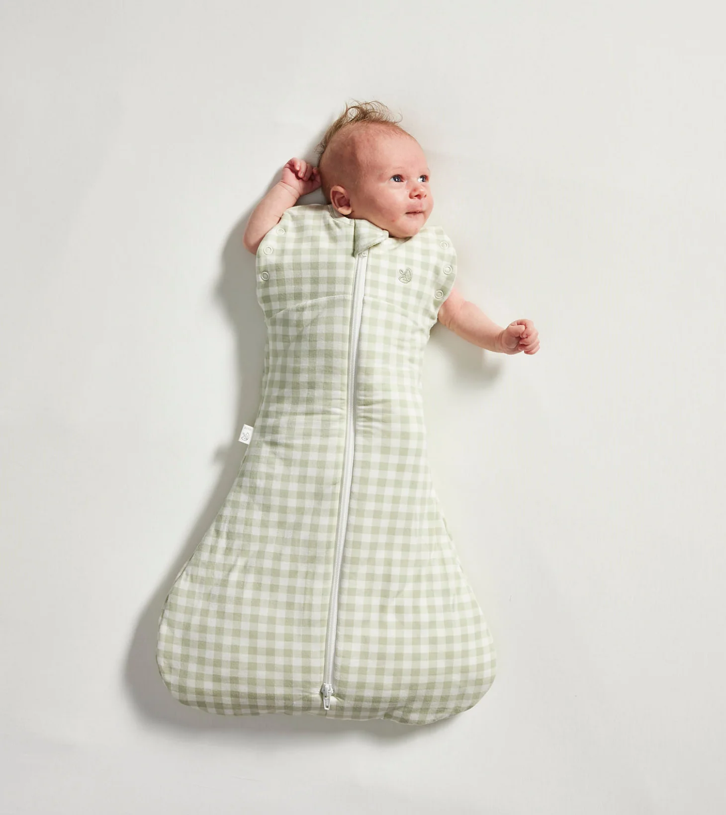 Swaddle Sleeping Bag in Gumleaf Gingham | 2.5 TOG - Image 3