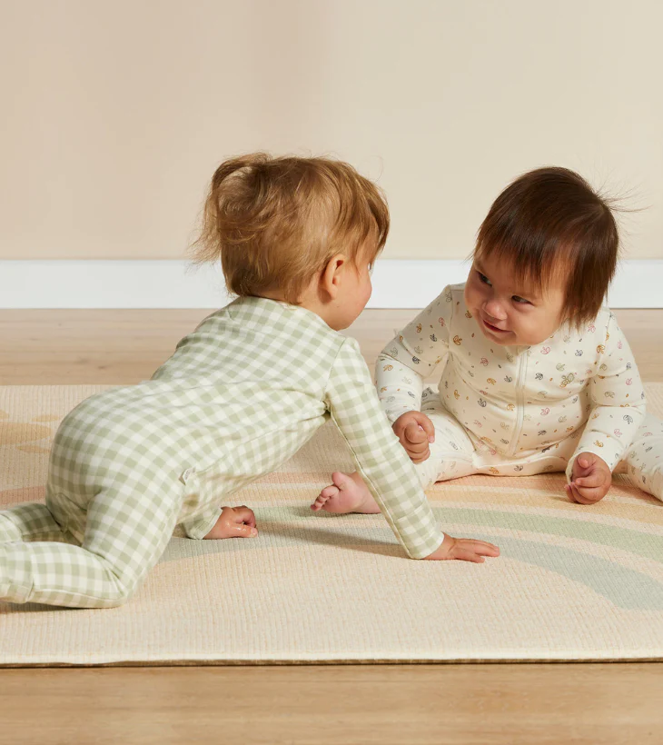 Warm Zippee Baby Romper in Gumleaf Gingham - Image 6