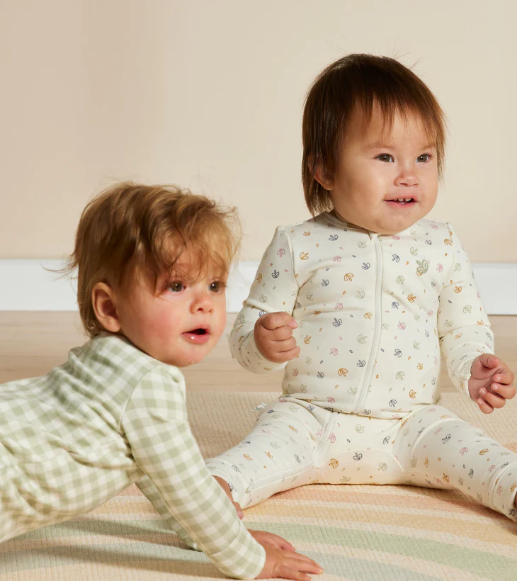 Warm Zippee Baby Romper in Gumleaf Gingham - Image 7