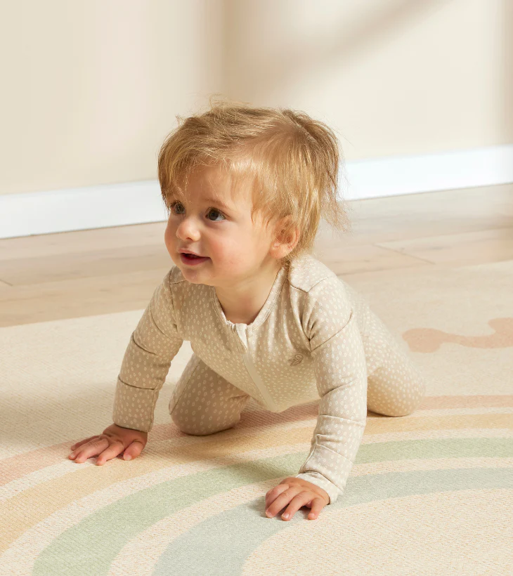 Warm Zippee Baby Romper in Oat Little Pod - Image 4