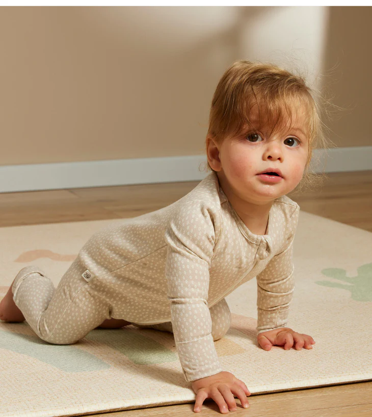 Warm Zippee Baby Romper in Oat Little Pod - Image 6