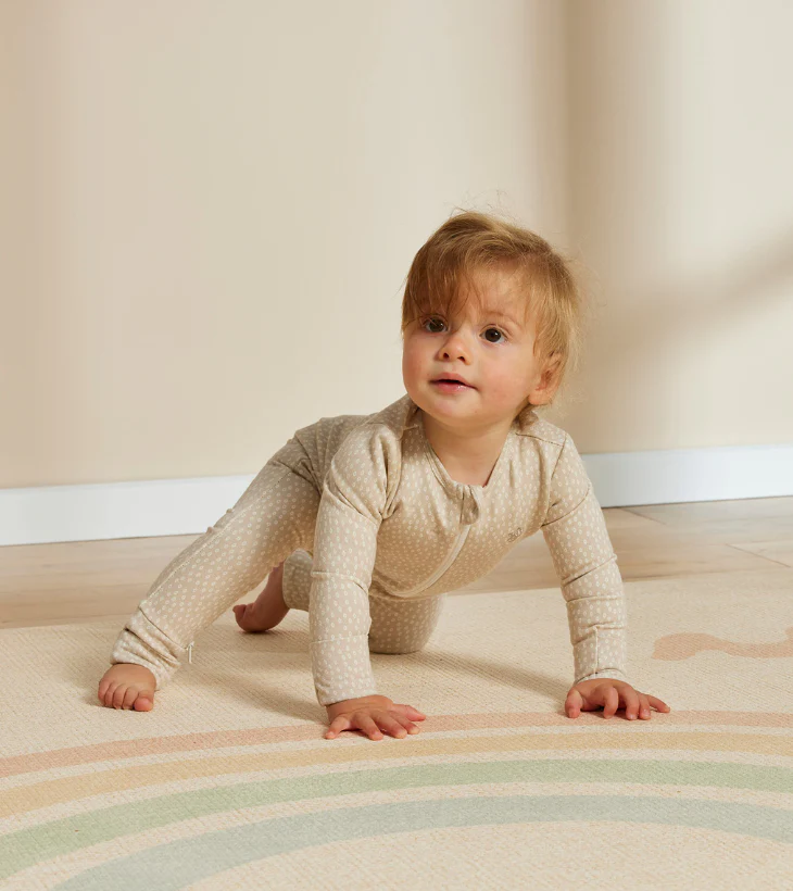 Warm Zippee Baby Romper in Oat Little Pod - Image 7