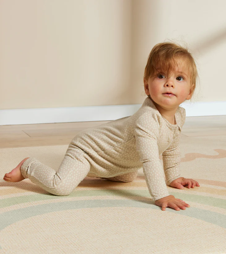 Warm Zippee Baby Romper in Oat Little Pod - Image 8